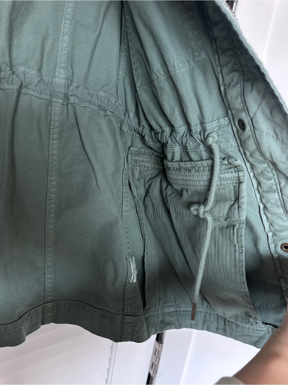 GAP Green Utility Field Jacket Drawstring XS - Picture 3 of 13